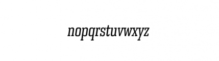 Bourgeois Slab Medium Condensed Italic Font LOWERCASE