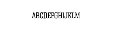 Bourgeois Slab Medium Condensed Font UPPERCASE
