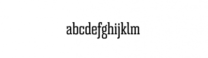 Bourgeois Slab Medium Condensed Font LOWERCASE