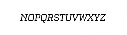 Bourgeois Slab Medium Italic Font UPPERCASE