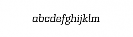 Bourgeois Slab Medium Italic Font LOWERCASE