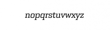 Bourgeois Slab Medium Italic Font LOWERCASE