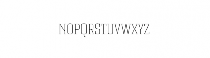 Bourgeois Slab Thin Condensed Font UPPERCASE