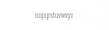 Bourgeois Slab Thin Condensed Font LOWERCASE