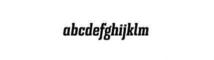 Bourgeois Slab Ultra Bold Condensed Italic Font LOWERCASE