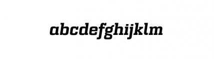 Bourgeois Slab Ultra Bold Italic Font LOWERCASE