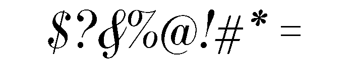 Bodoni 175 Regular Italic Font OTHER CHARS