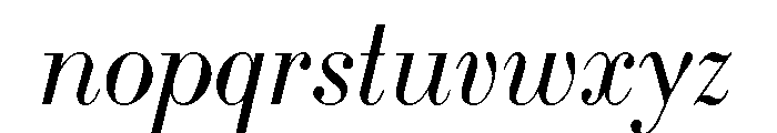 Bodoni 175 Regular Italic Font LOWERCASE