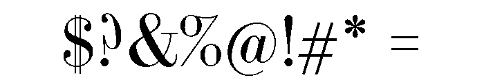 Bodoni 175 Regular Font OTHER CHARS