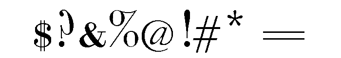 Bodoni 26 Regular Font OTHER CHARS