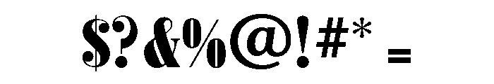 Bodoni Black Condensed Font OTHER CHARS