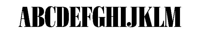Bodoni Black Condensed Font UPPERCASE
