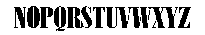 Bodoni Black Condensed Font UPPERCASE