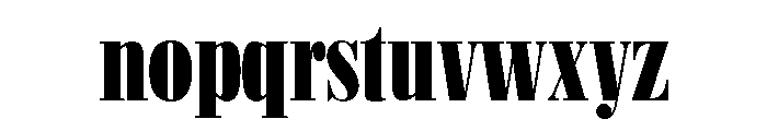 Bodoni Black Condensed Font LOWERCASE