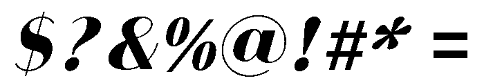 Bodoni Sans Black Italic Font OTHER CHARS