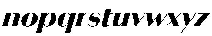 Bodoni Sans Black Italic Font LOWERCASE