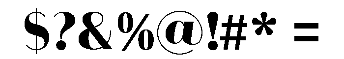 Bodoni Sans Black Font OTHER CHARS
