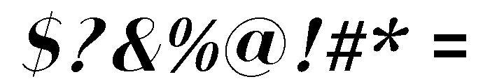 Bodoni Sans Bold Italic Font OTHER CHARS