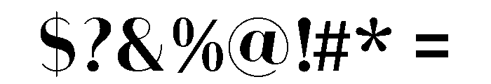 Bodoni Sans Bold Font OTHER CHARS