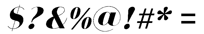 Bodoni Sans Display Black Italic Font OTHER CHARS