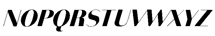 Bodoni Sans Display Black Italic Font UPPERCASE
