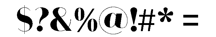 Bodoni Sans Display Black Font OTHER CHARS