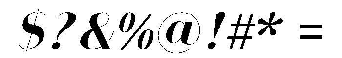 Bodoni Sans Display Bold Italic Font OTHER CHARS
