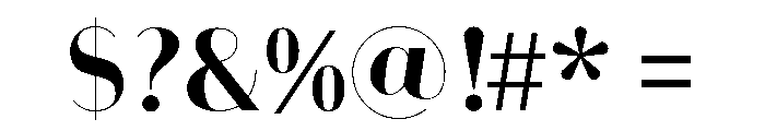 Bodoni Sans Display Bold Font OTHER CHARS