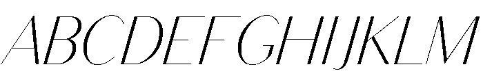 Bodoni Sans Display Light Italic Font UPPERCASE