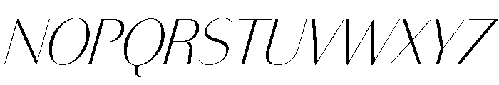 Bodoni Sans Display Light Italic Font UPPERCASE