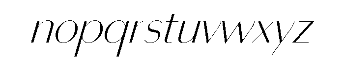 Bodoni Sans Display Light Italic Font LOWERCASE