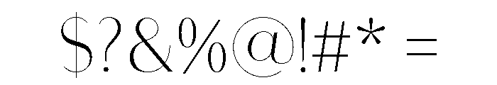 Bodoni Sans Display Light Font OTHER CHARS