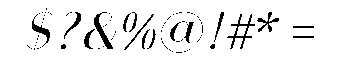 Bodoni Sans Display Regular Italic Font OTHER CHARS
