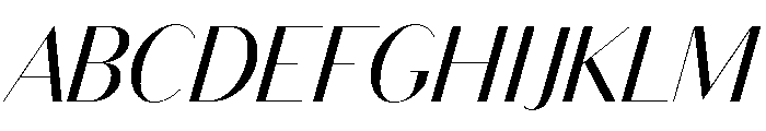 Bodoni Sans Display Regular Italic Font UPPERCASE