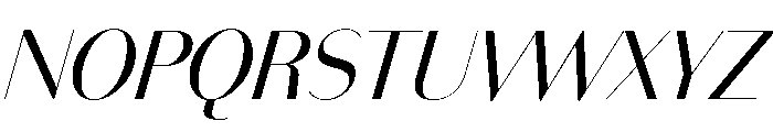 Bodoni Sans Display Regular Italic Font UPPERCASE
