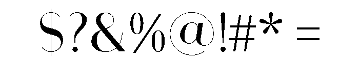 Bodoni Sans Display Regular Font OTHER CHARS