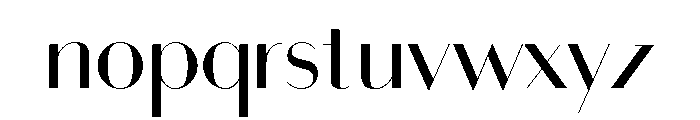 Bodoni Sans Display Regular Font LOWERCASE