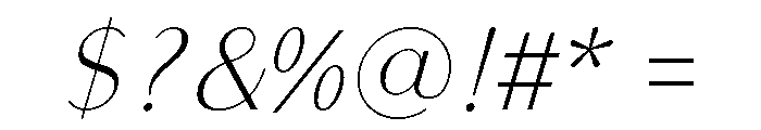 Bodoni Sans Light Italic Font OTHER CHARS