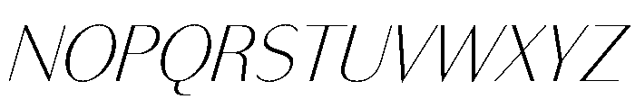 Bodoni Sans Light Italic Font UPPERCASE
