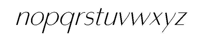 Bodoni Sans Light Italic Font LOWERCASE