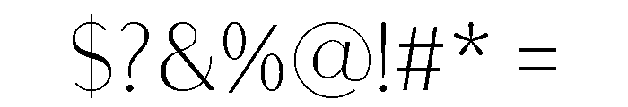 Bodoni Sans Light Font OTHER CHARS