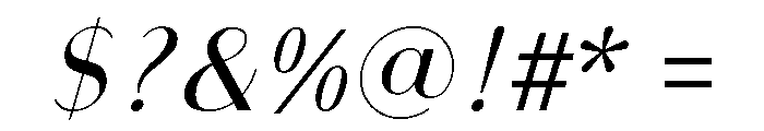 Bodoni Sans Regular Italic Font OTHER CHARS