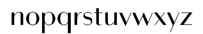 Bodoni Sans Regular Font LOWERCASE
