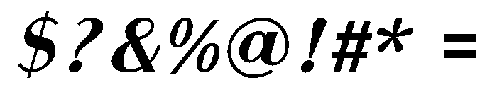 Bodoni Sans Text Bold Italic Font OTHER CHARS