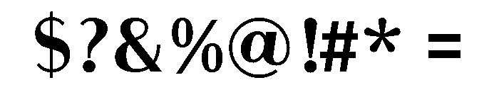 Bodoni Sans Text Bold Font OTHER CHARS