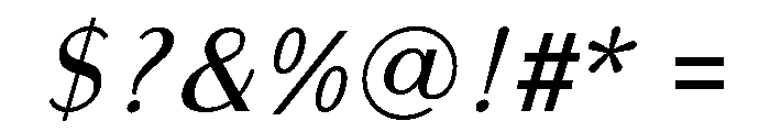 Bodoni Sans Text Regular Italic Font OTHER CHARS