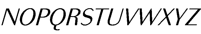 Bodoni Sans Text Regular Italic Font UPPERCASE