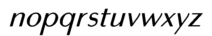 Bodoni Sans Text Regular Italic Font LOWERCASE