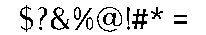 Bodoni Sans Text Regular Font OTHER CHARS