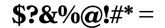 Bookmania Bold Font OTHER CHARS